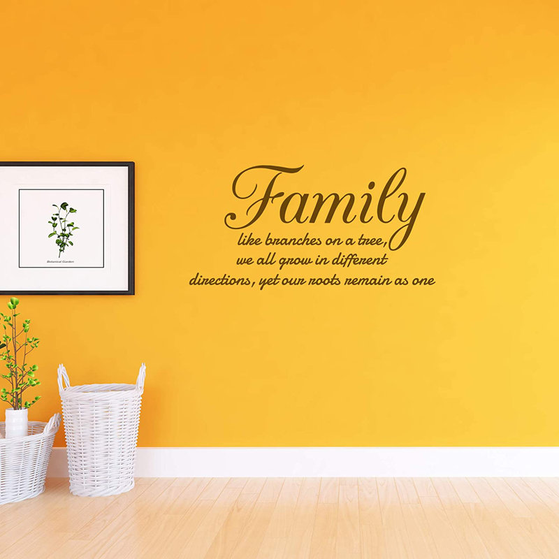 Adhésif décoratif en vinyle "Family like branches on a Tree", Brun, H 11 po x l 22 po