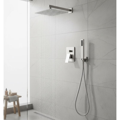 Metal Wall Mounted Outdoor Shower and Footwash Spout