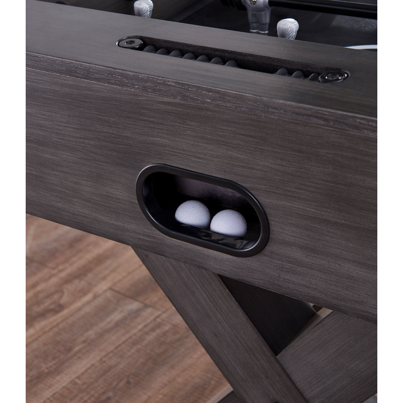 Gray Kona Finish Foosball Table with X-Shaped Legs