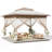 Pop Up Gazebo, Outdoor Instant Canopy Tent W/4 Netting Sidewall & Auto Extending Eave, Patio Gazebos Shelter W/Mesh Wall, Center Lock, Wheeled Bag For Garden, Yard, Party, Deck-108934223-109233933