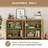 Avalie 63" Fluted Sideboard Buffet Cabinet with Adjustable Storage, Curved Side Design and Gold Metal Handles