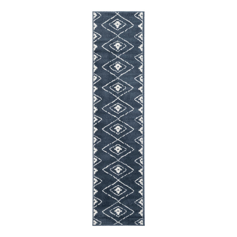 Latitude Run® Vefsna Nikolis Rug Blue, Runner 2' x 8'