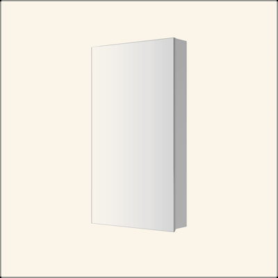 Surface Frameless Mirror Medicine Cabinet, Beveled Mirror Edges Bathroom Medicine Cabinet, Left Opening Door