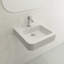 Lavabo de salle de bain carré double en argile réfractaire 19,69 "BOCCHI Parma-28603524