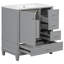 Meuble-lavabo avec lavabo, tablette et tiroirs-736150098-736150111