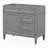 Bathroom Vanity Cabinet Only with Two Drawers, Tip-Out Drawer and Door Organizer, Solid Wood Frame, Gray-135637711