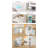 White 4-Tier Slim Foldable Bathroom Storage Cabinet, Movable For Small Spaces-815800822-815800821