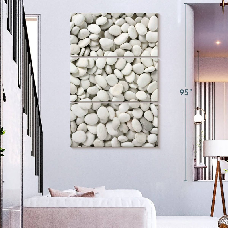 Alvord Clean White Pebbles, 32" H x 20" W