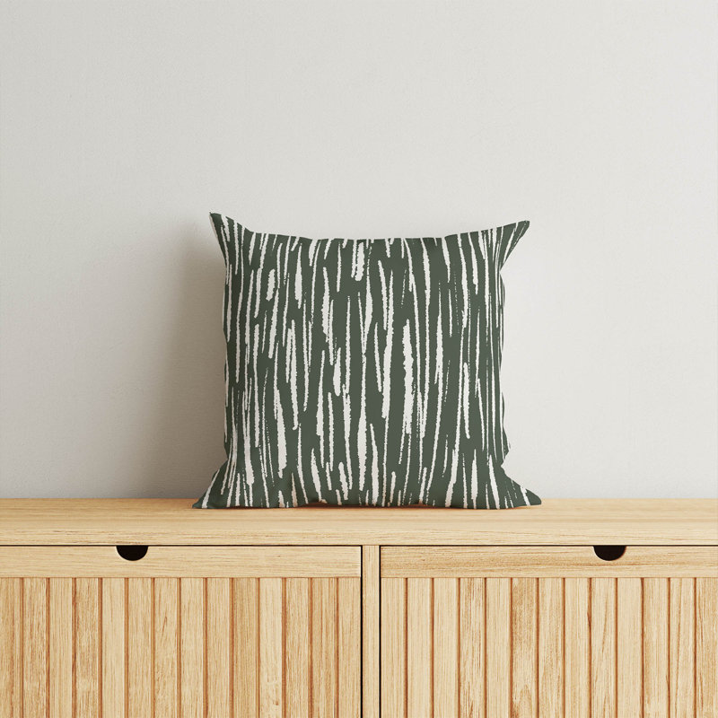 Coussin Spectrum Strands, H 16 po x l 16 po, Chimichurri / rayé vert