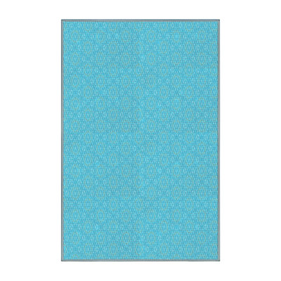 Tapis bleu tissé à la machine