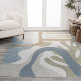 Jasian Washable Abstract Indoor Rug