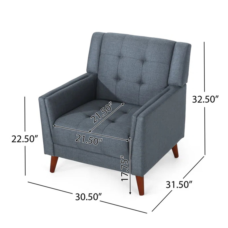 Fauteuil Mid-Century, Gris foncé