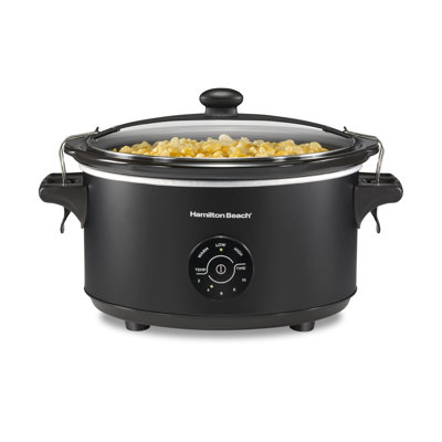 Programmable Stay Or Go Slow Cooker 7 Quart Capacity Black