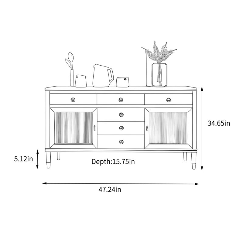 Armoire à thé Simple Living Room, Bois espresso