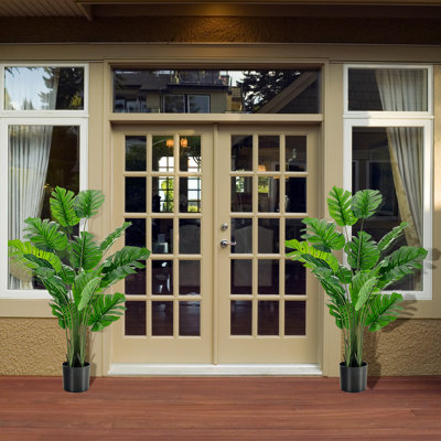 2- Piece Artificial Palm Tree in Planter Set