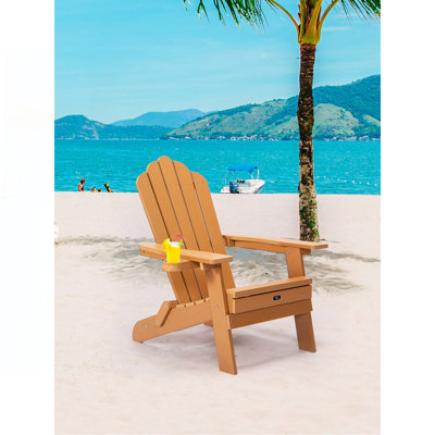 Chaise Adirondack pliante TALE avec repose-pieds escamotable avec porte-gobelet TALE, surdimensionnée, bois d'œuvre en poly, pour terrasse, mobilier de jardin, facile à installer, VERT Interdire sur Amazon