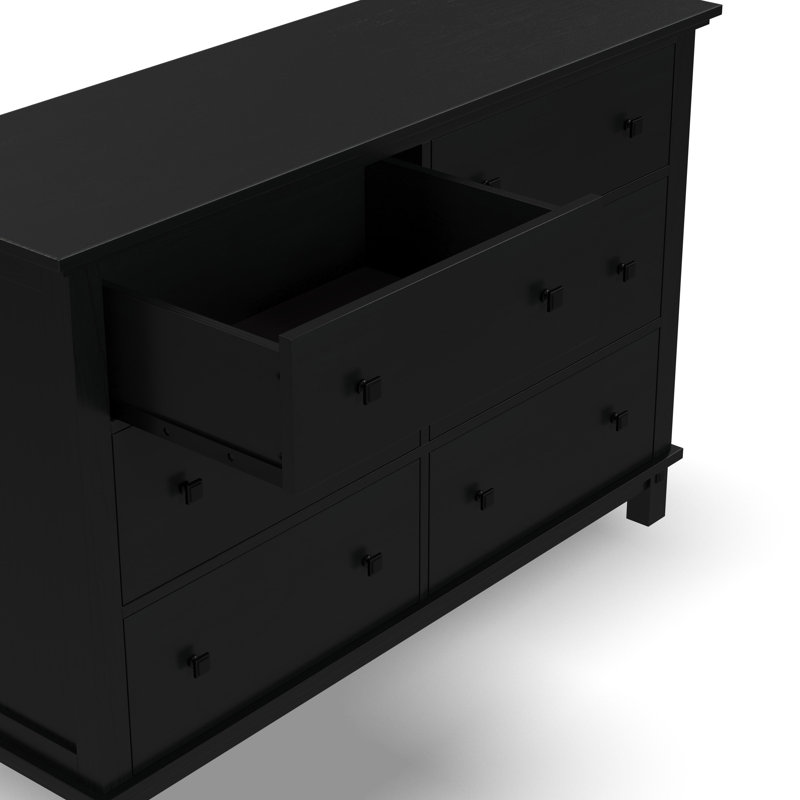 Egberto 54.5'' W 6 - Drawer Dresser, Black
