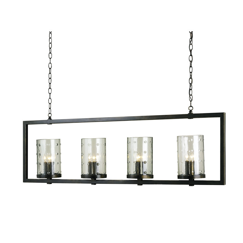 Luminaire suspendu linéaire à 12 lumières pour îlot de cuisine Longhope