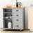 Modern Kitchen Trolley, Spacious, with Swivel Wheels-1949580135