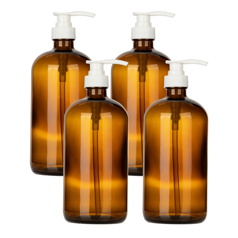 Distributeur de savon 1 litre Nanfito, Ambre / Blanc