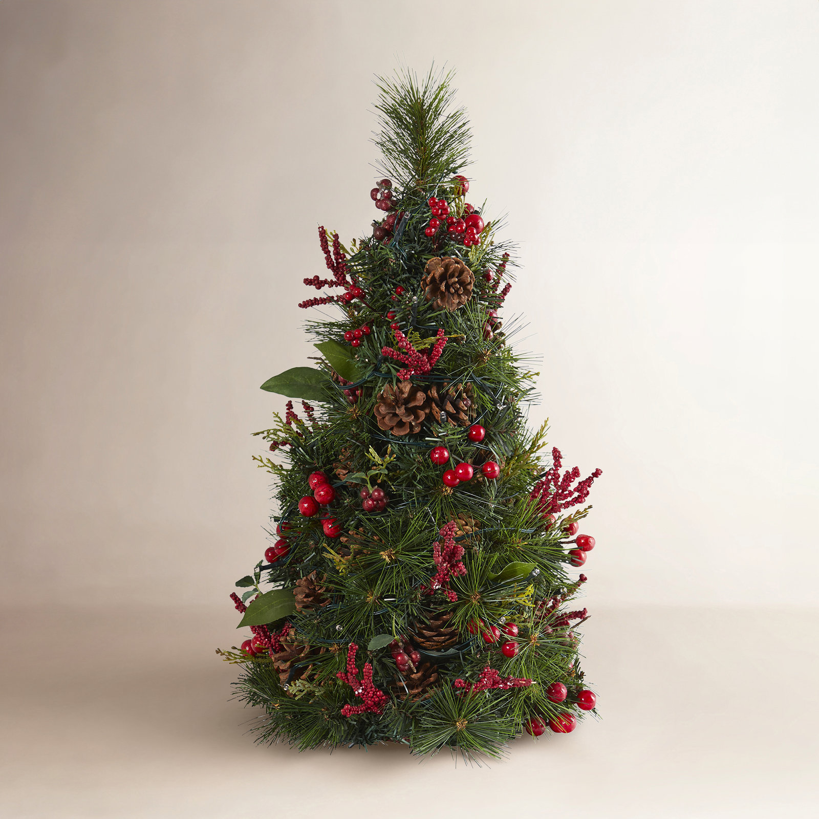 The Holiday Aisle® 2' Green Pine Artificial Christmas Tree with 35 ...