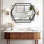 Miroir mural décoratif, miroir mural moderne pour salle de bain, miroir mural avec cadre en métal noir irrégulier et rectangulaire-224800980