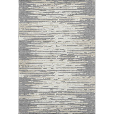 Premium Machine Washable Prisco Gray Rug