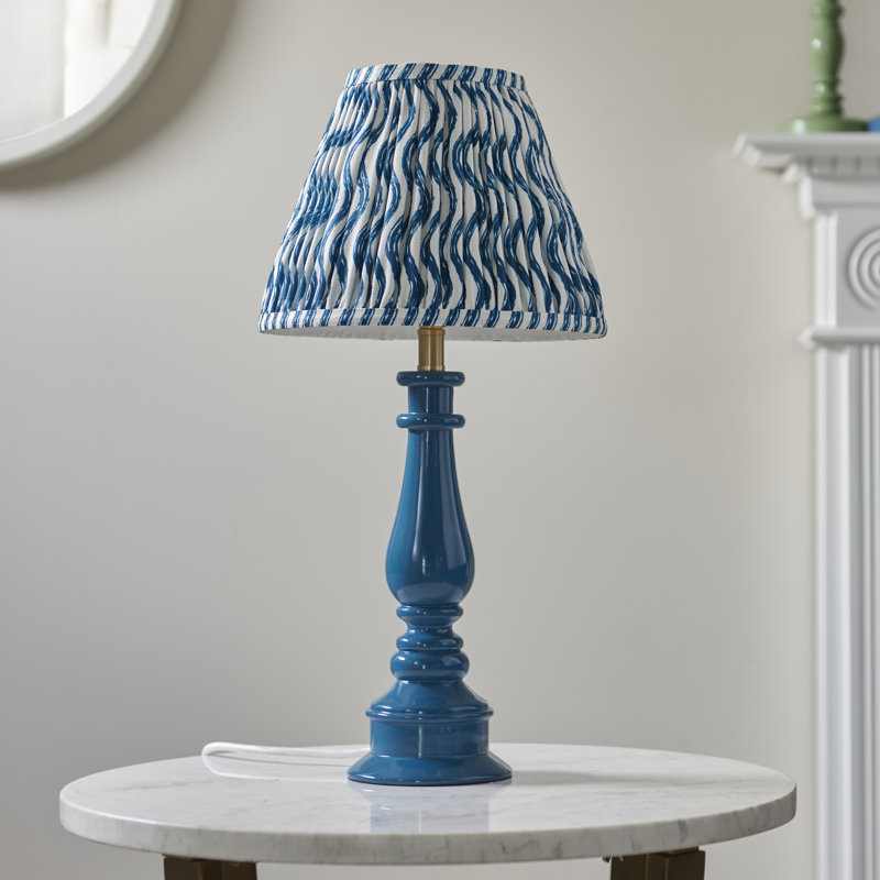 Myrtle Table Lamp, Marlin Blue, 52cm H x 25cm W x 25cm D