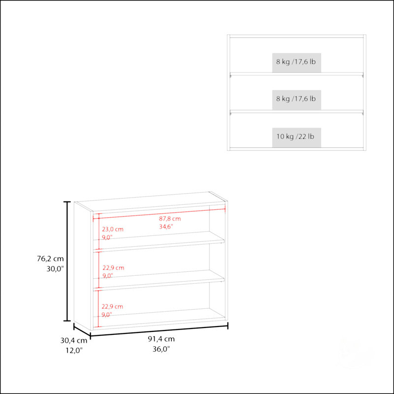 Armoire murale blanche, H 30 po x l 36 po x P 12 po, Blanc