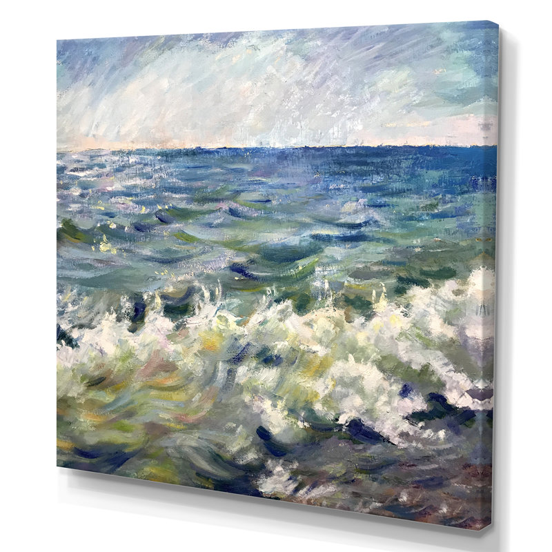 «Dreaming On Ocean Waves Beach II», reproduction d'art sur toile, H 16 po x l 16 po x P 1 po, Toile tendue