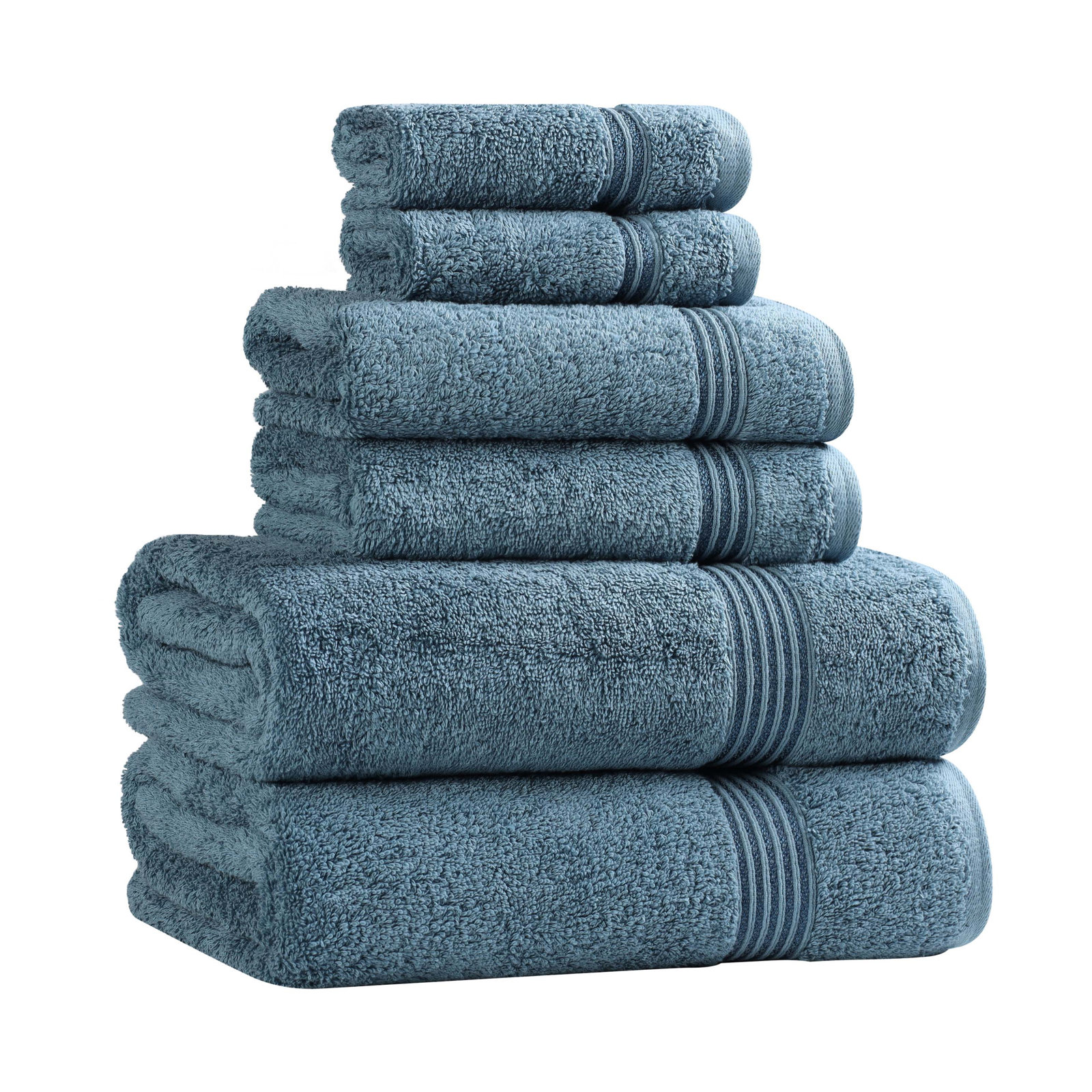 Oleg 6-Piece Egyptian Cotton Towel Set, Sapphire