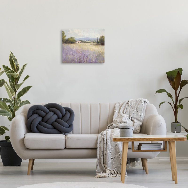 Lavande sur fond de prairie, par Petal Prints Design, H 16 po x l 20 po