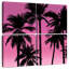 Gillard Palms noir sur rose I