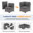 Ensemble de conversation modulaire en rotin pour 5 personnes Earling-98782548