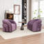Fauteuil demi-tonneau pivotant rembourré Coyle-1536333463