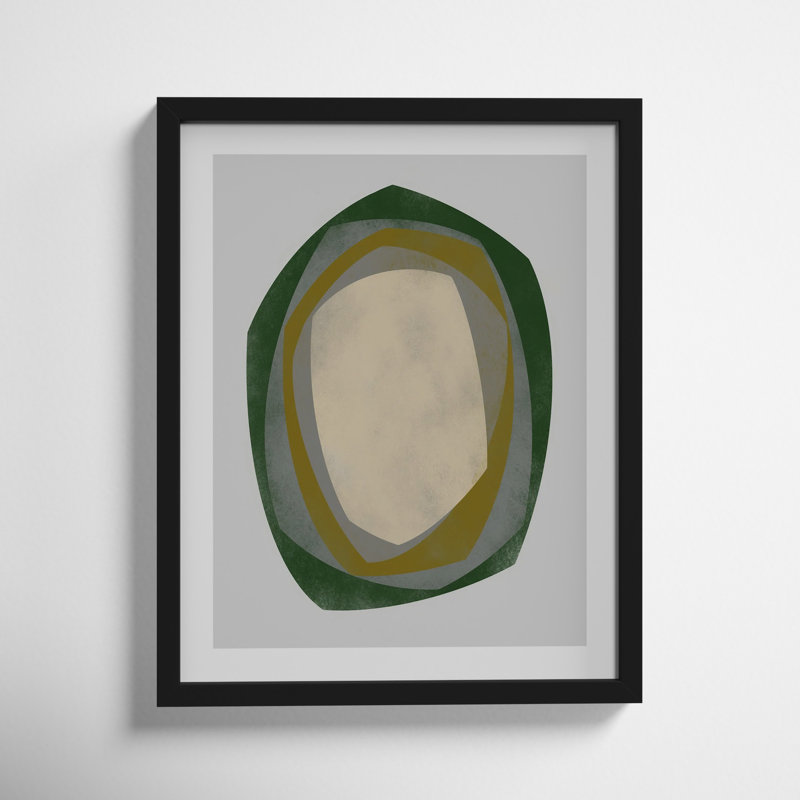 Geode 1 by Jacques Pilon, 20" H x 16" W, Black Framed
