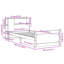 Bookcase Bed Without Mattress Small Single Solid Wood Pine