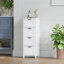 Armoire de salle de bain avec 4 tiroirs, rangement autoportant