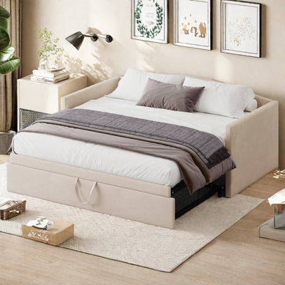 Upholstered Daybed With Pop Up Trundle by Red Barrel Studio