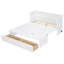 Lit escamotable double avec port USB et grand tiroir, blanc-217644951-217644944