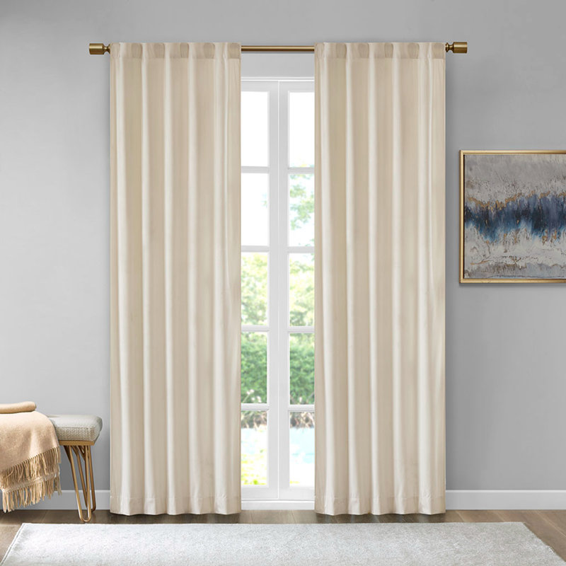 Paire de rideaux occultant Hegewisch, Beige, L 37 po x L 84 po