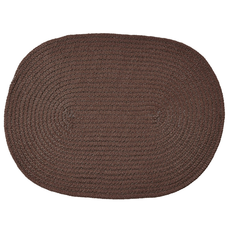 Tapis d'extérieur brun tressé Haga, 2 pi 6 po x 4 pi 2 po