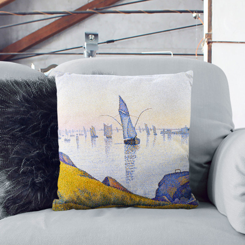 Evening Calm Square Throw Cushion, 40cm H x 40cm W x 15cm D