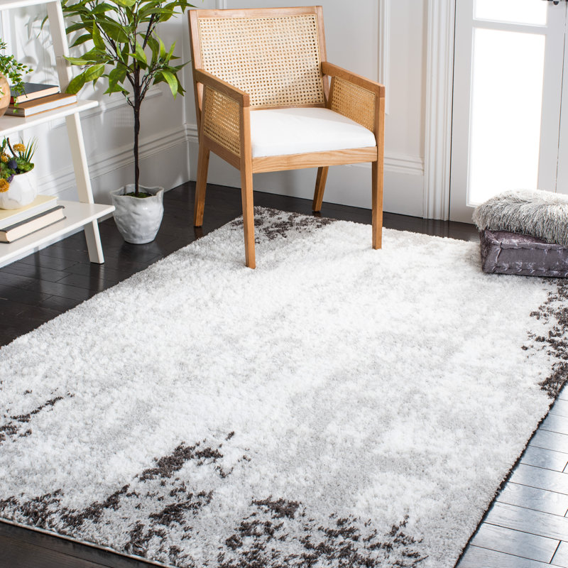 Mahle Light Gray/Dark Gray Area Rug, Rectangle 5'5" x 7'7"