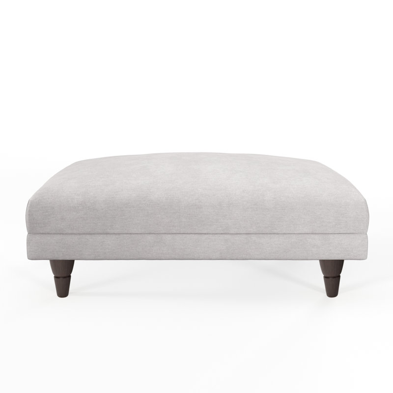 Adaku Banquette Footstool, Burnished Beech, Silver