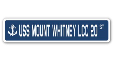 Plaque de rue 20 en aluminium Mount Whitney Lcc 4 po x 18 po