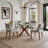 4-Piece Chenille Upholstered Solid Wood Dining Chair Set-845909820
