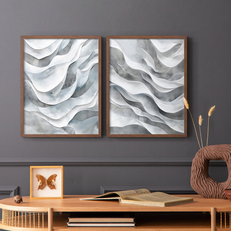 ABSTRACT Series CDLV III - Reproduction encadrée de qualité supérieure - prête à être accrochée - aucun clou requis - aucun clou requis