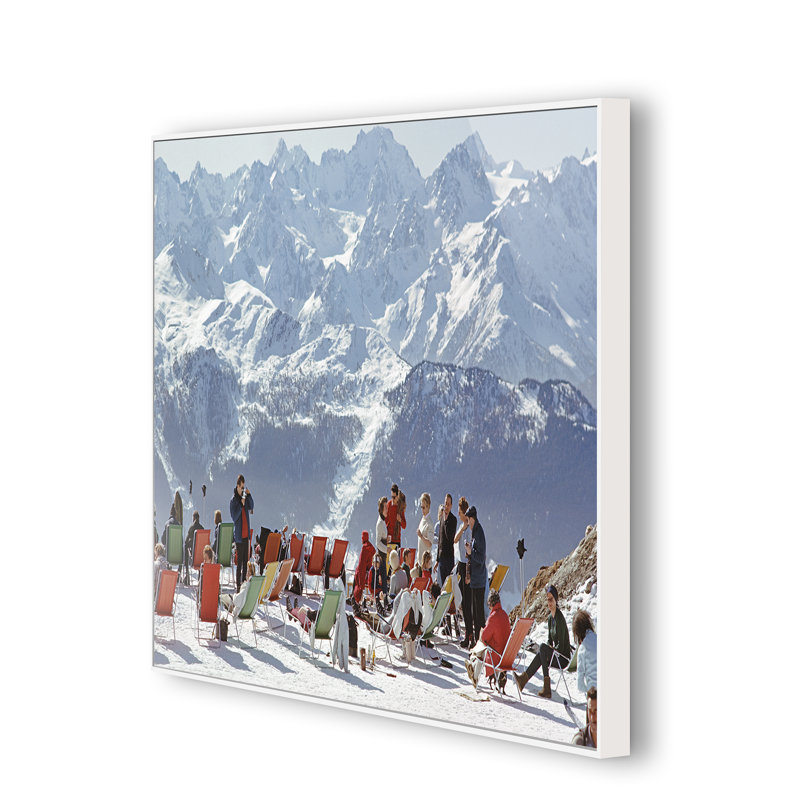 Lounging In Verbier Print by Getty Gallery, 32" H x 48" W x 2" D, White