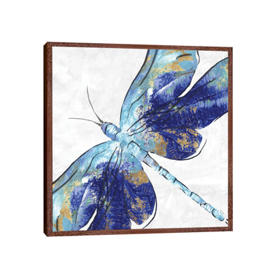 Blue Dragonfly by Eva Watts - Print on Canvas